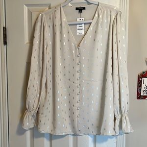New Alfani cream colored blouse